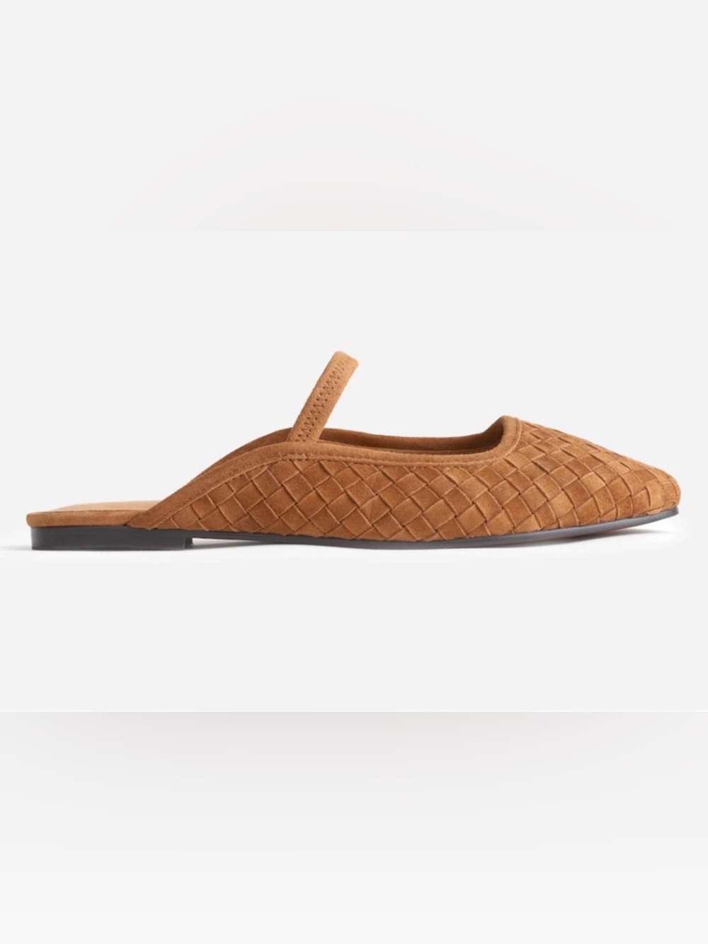 EUC Madewell Woven Suede Mary Jane Flats in Cognac Brown w/Box - Picture 2 of 8
